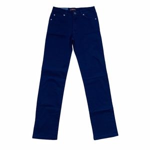 7FAMK Boys Classic Comfort Chino Slim Pant Navy 14